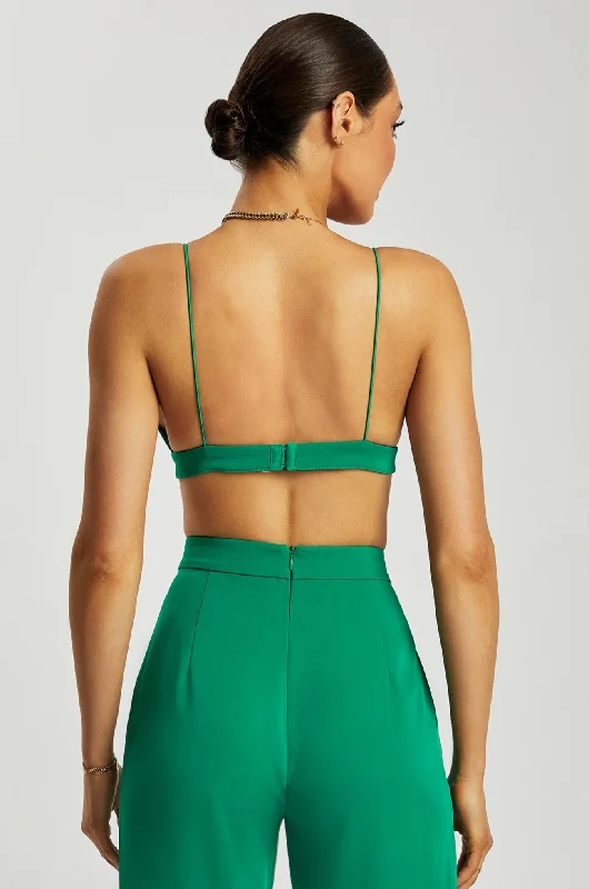 Cynthia Triangle Bralette - Bottle Green