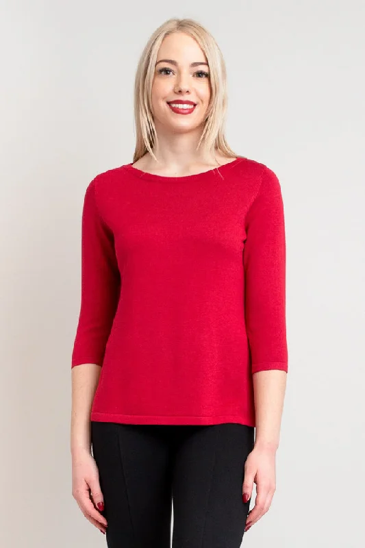 Betula Sweater, Lipstick, Bamboo Cotton - Final Sale