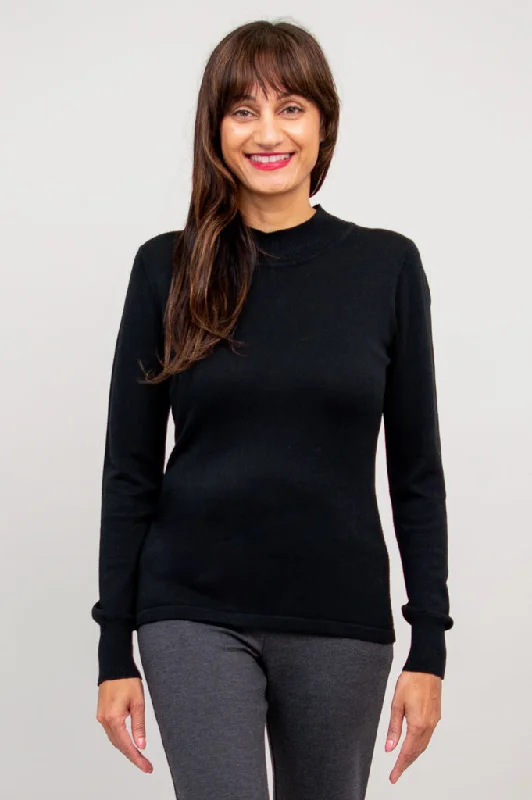 Cameron Sweater, Black, Bamboo Cotton