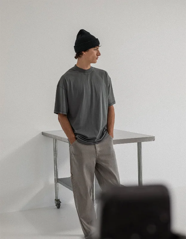 Mens Oversized Tee - Vintage Grey