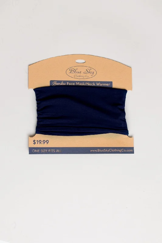 Neck Warmer/Face Cover, Indigo, Bamboo