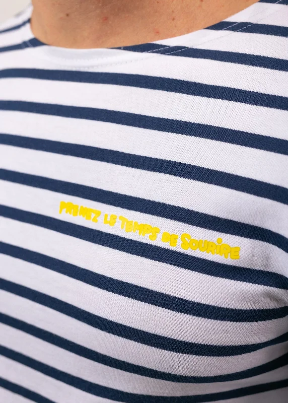 Minquiers Smiley sailor striped shirt - SAINT JAMES x Smiley (NEIGE/MARINE)