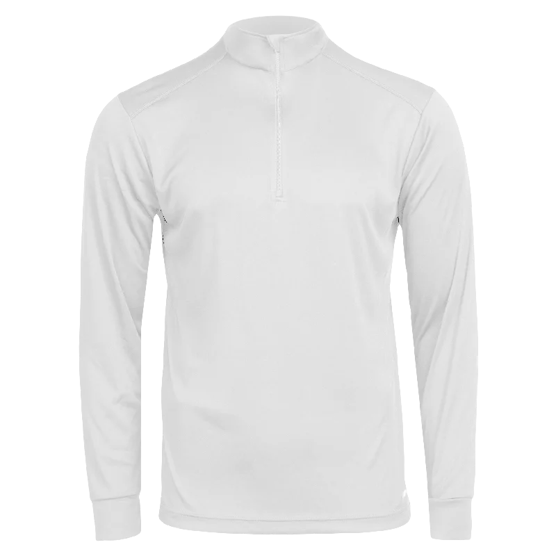 Men's Peach Skins Solid Zip-T - White