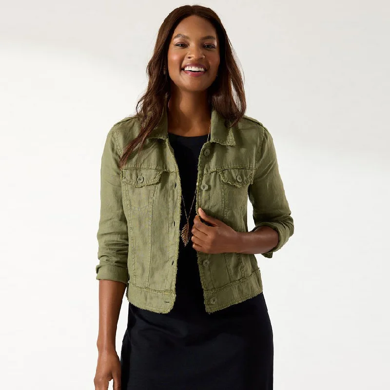 Tommy Bahama Women's Two Palms Raw Edge Jacket - Tea Leaf