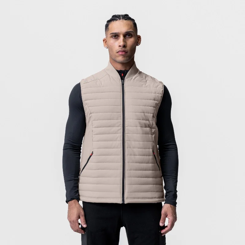 0720. Waterproof Insulated Run Vest  - Chai