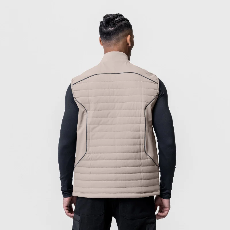 0720. Waterproof Insulated Run Vest  - Chai