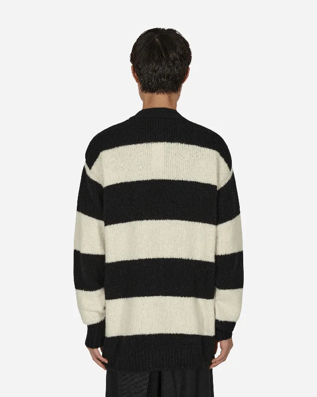 Striped Cardigan Black