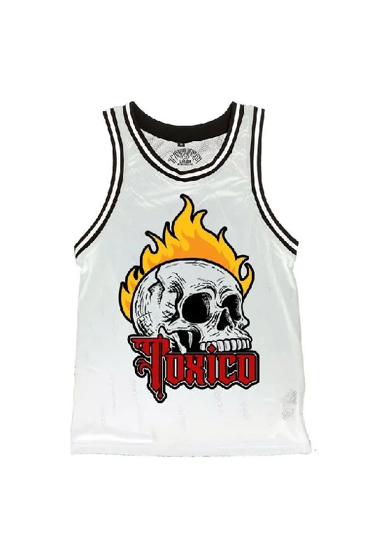 Flame Skull Mesh Tank