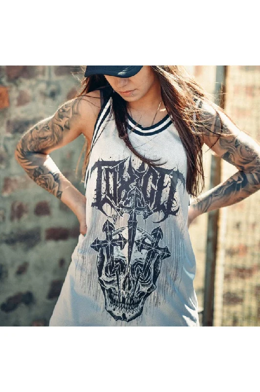 Metal Skull Mesh Tank Top